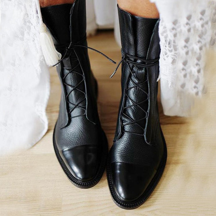 Botas de PU negras para mujeres – Comodidad y estilo para cualquier evento