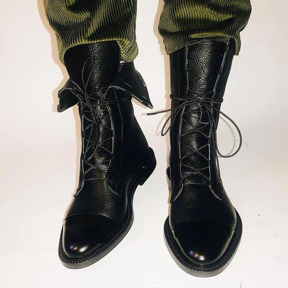 Botas de PU negras para mujeres – Comodidad y estilo para cualquier evento
