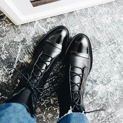 Botas de PU negras para mujeres – Comodidad y estilo para cualquier evento