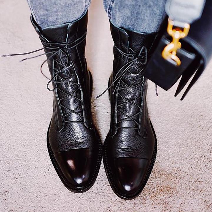 Botas de PU negras para mujeres – Comodidad y estilo para cualquier evento