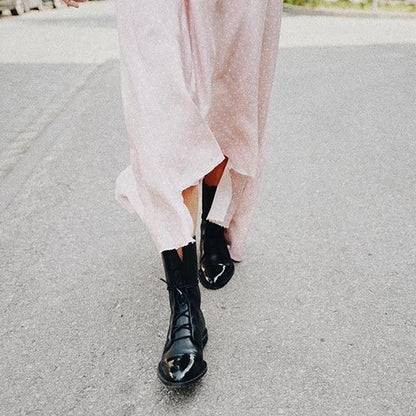 Botas de PU negras para mujeres – Comodidad y estilo para cualquier evento