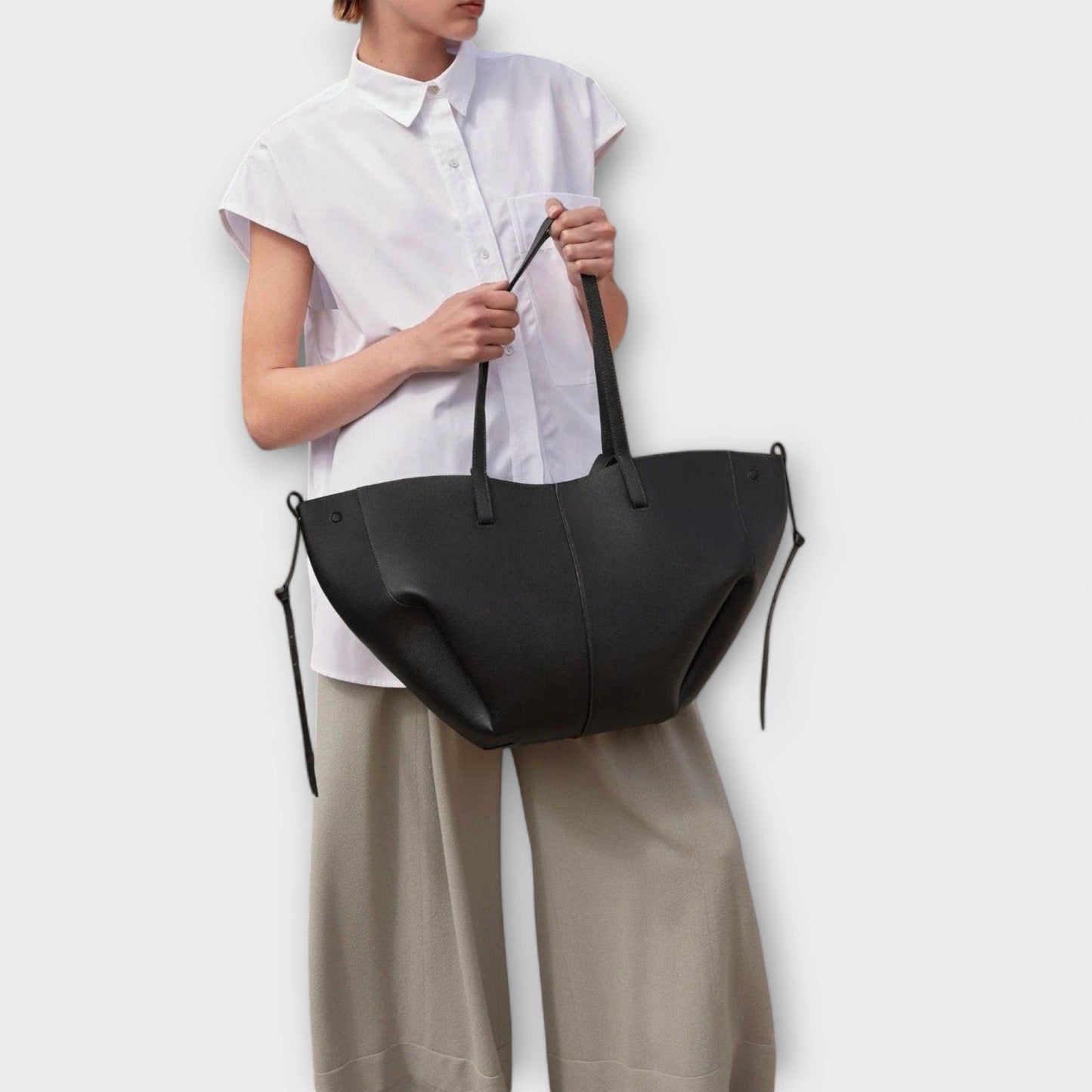 Bolso de mano de cuero italiano elegante - Bolso Aura