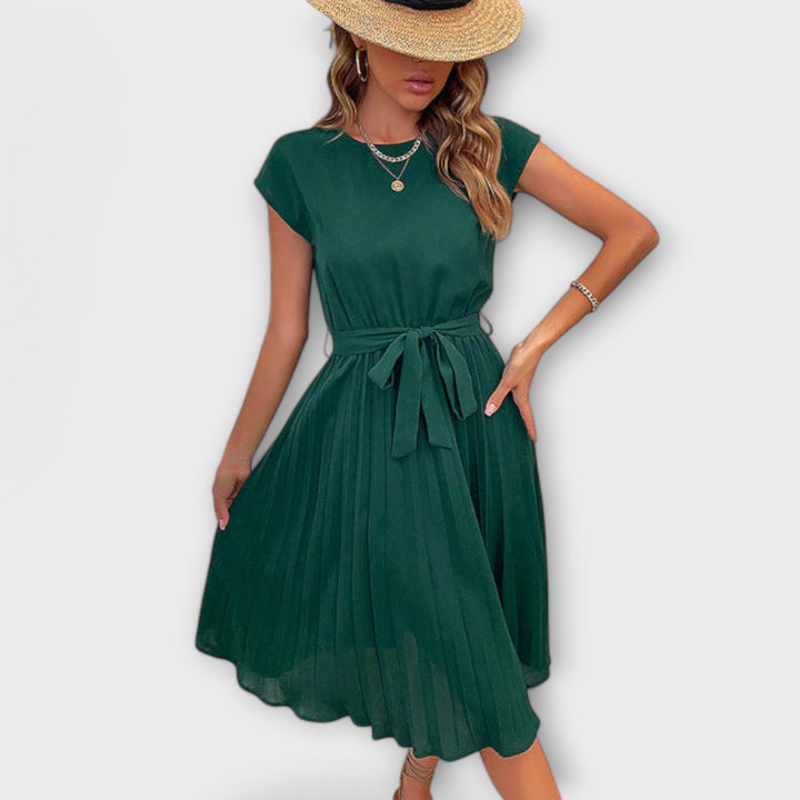 Vestido Claire Midi de Verano Corto - Ligero y Plisado