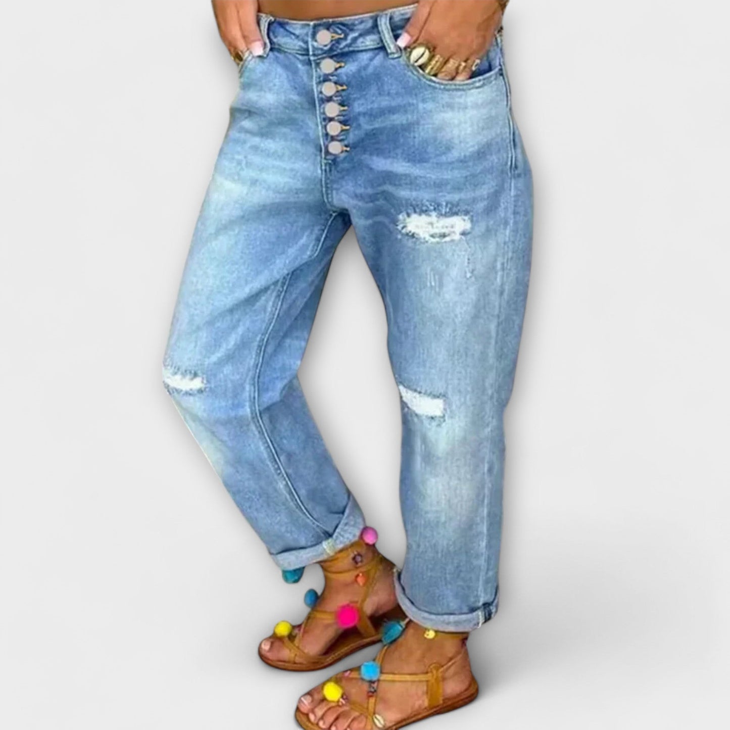 Jeans de primavera para mujeres con corte relajado