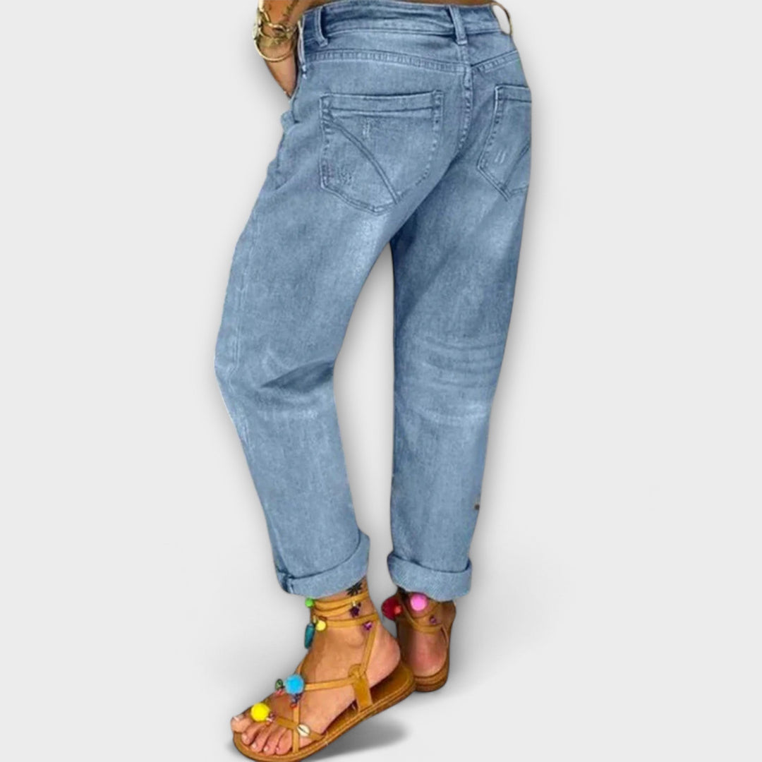 Jeans de primavera para mujeres con corte relajado