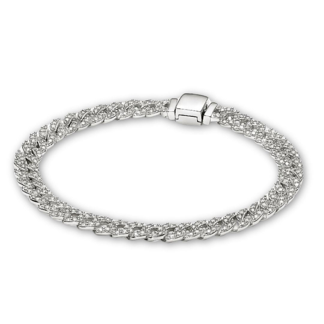 Pulsera cubana pavé | Oro