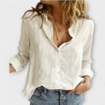Camisa elegante para mujeres con cuello lujoso