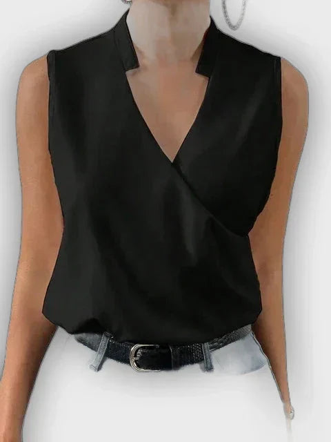 Top de verano con cuello en V para mujeres