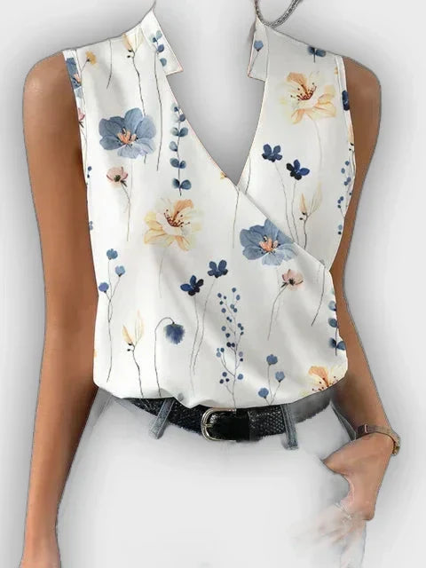 Top de verano con cuello en V para mujeres