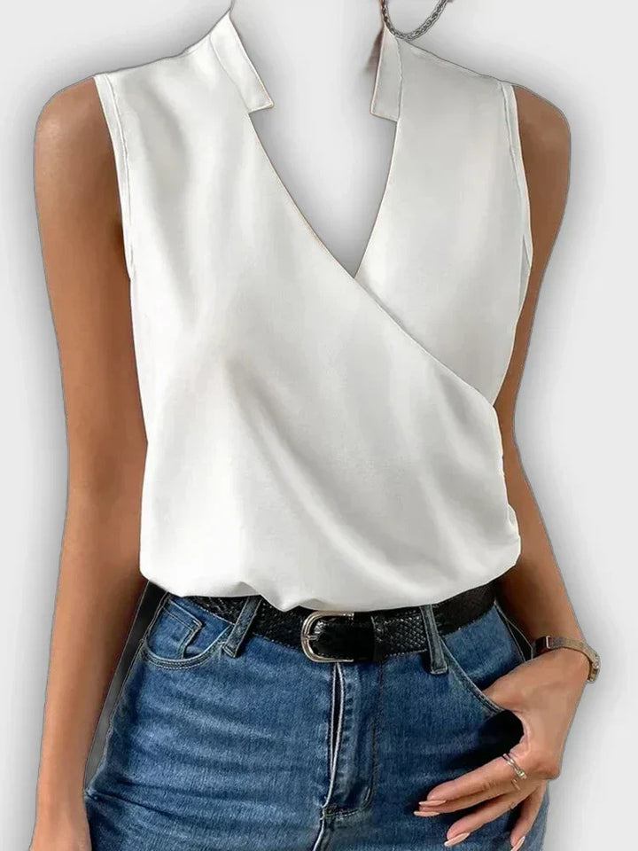 Top de verano con cuello en V para mujeres