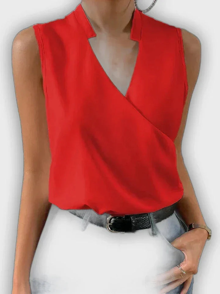 Top de verano con cuello en V para mujeres