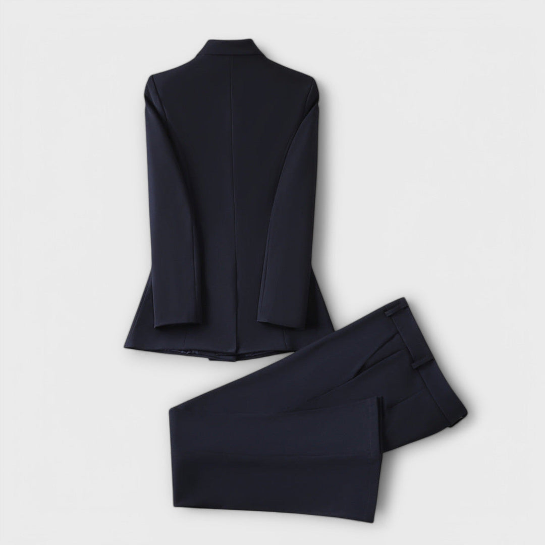 Slinair – Traje de tul blanco con botones dorados