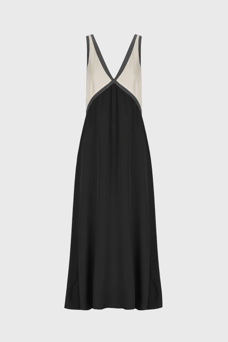 Vestido boho de verano con cuello en V