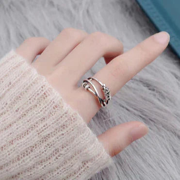 Anillo giratorio elegante para aliviar la ansiedad