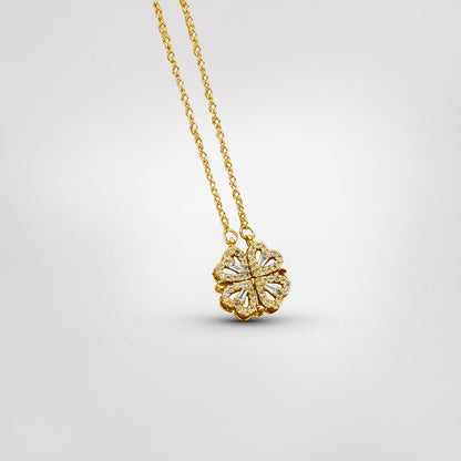 Cadena con colgante de trébol de cuatro hojas - Joyería que representa suerte y fe