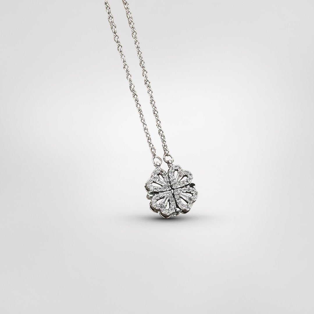 Cadena con colgante de trébol de cuatro hojas - Joyería que representa suerte y fe