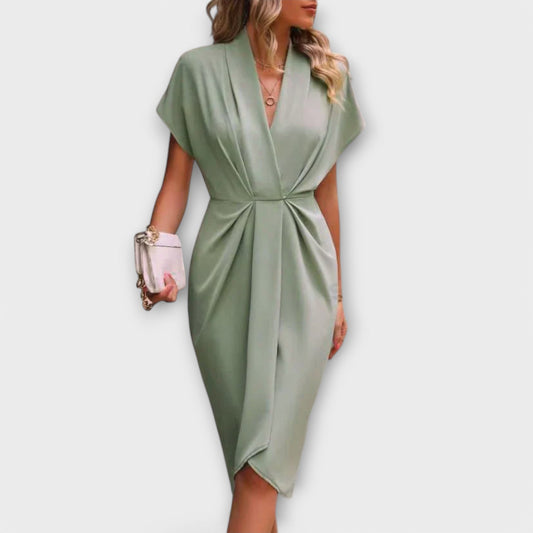Vestido midi con lazo Sarna - Elegancia y comodidad