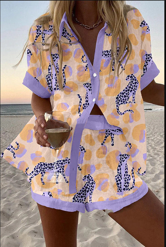 Reolia™ | Traje corto de licra con estampado de tigre