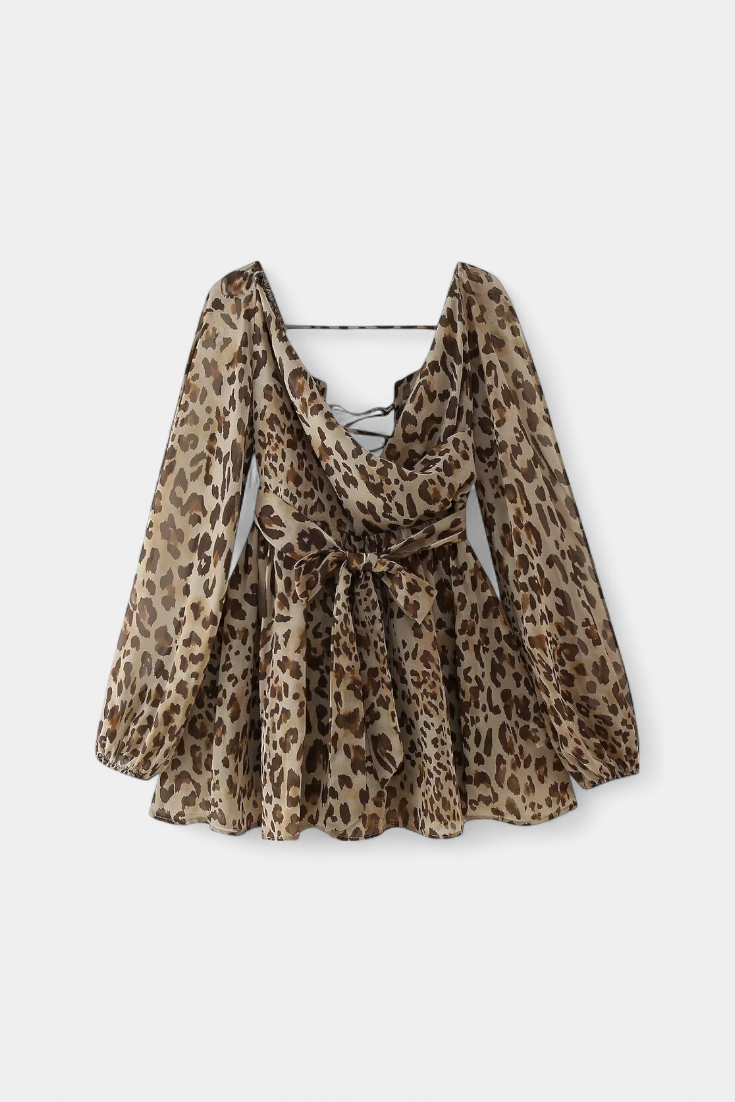 Vestidos mini con cuello en V y mangas ligeras