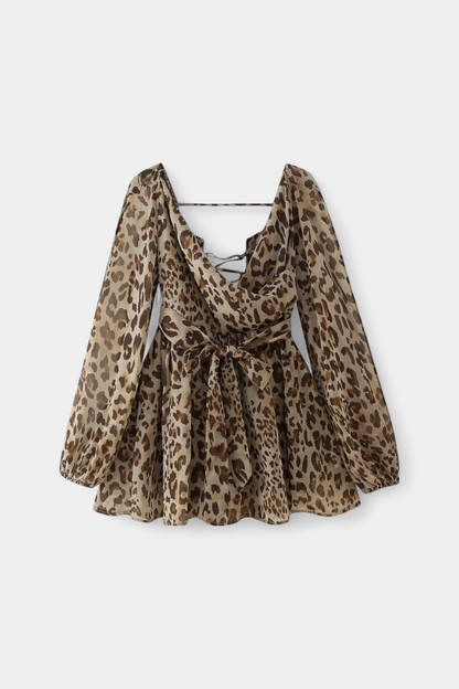 Vestidos mini con cuello en V y mangas ligeras
