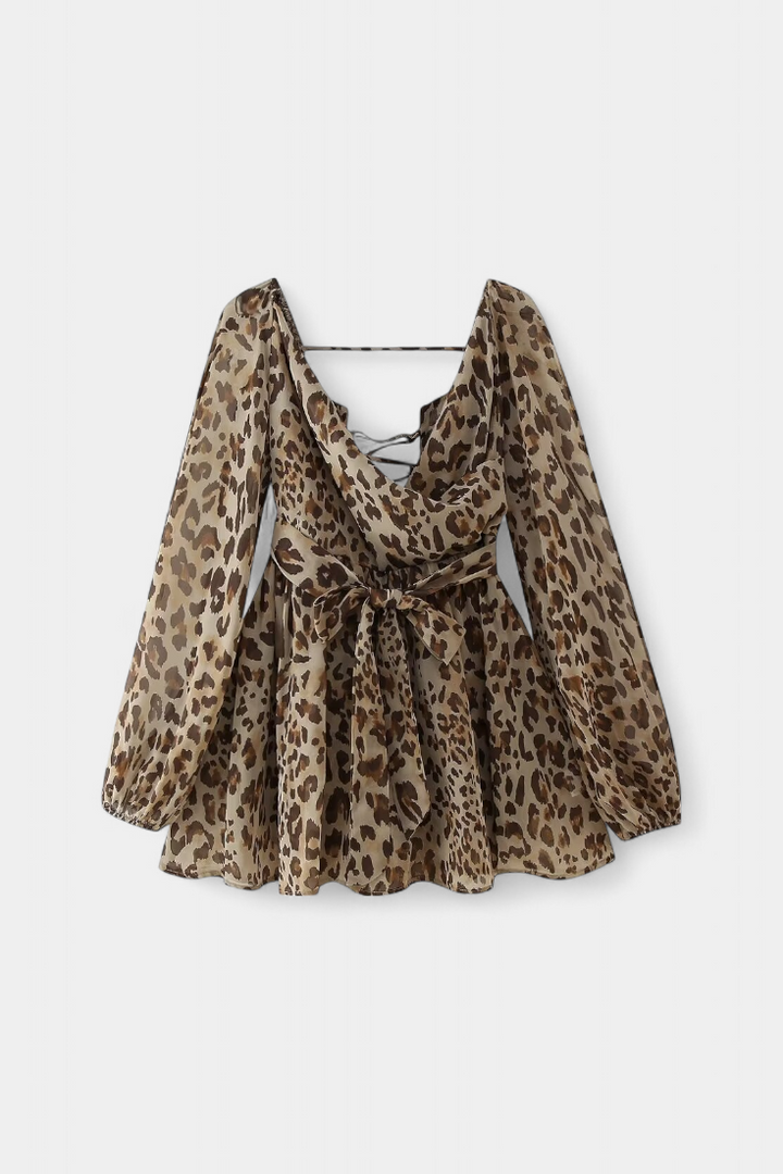 Vestidos mini con cuello en V y mangas ligeras