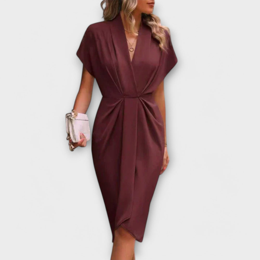 Vestido midi con lazo Sarna - Elegancia y comodidad