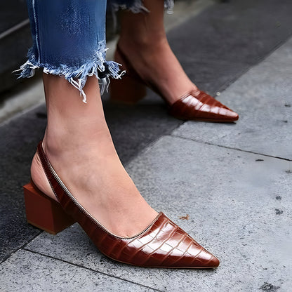Lynn | Tacones ortopédicos con punta ancha