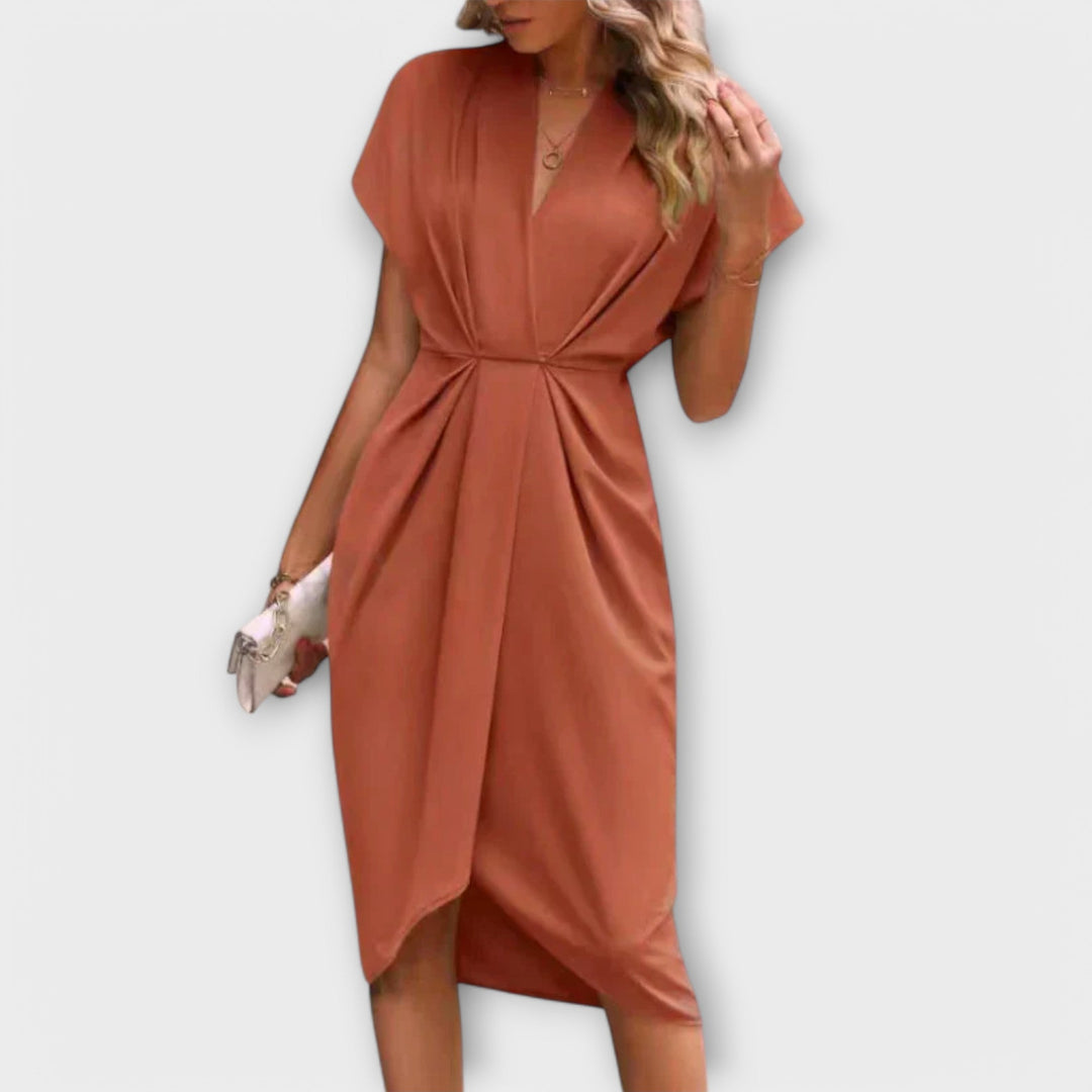 Vestido midi con lazo Sarna - Elegancia y comodidad