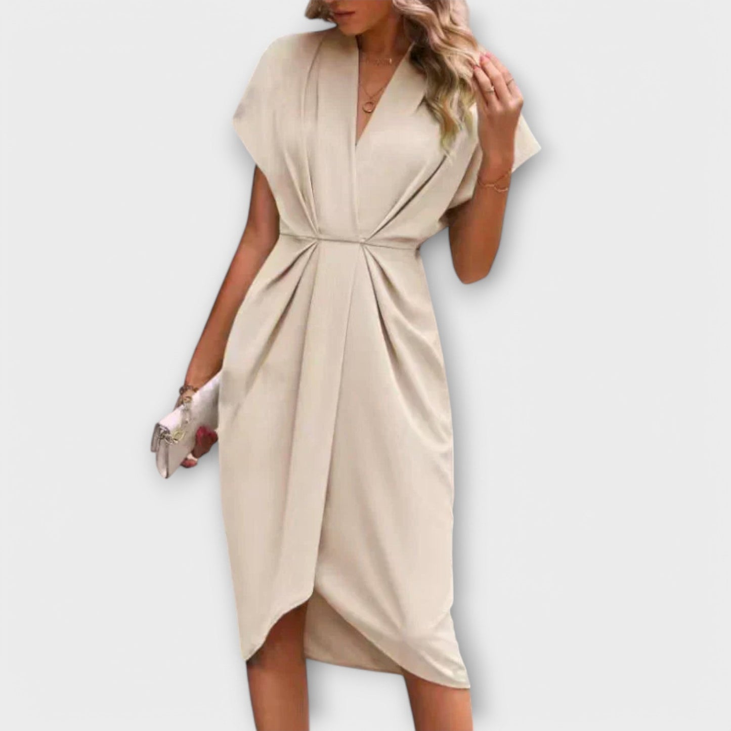 Vestido midi con lazo Sarna - Elegancia y comodidad