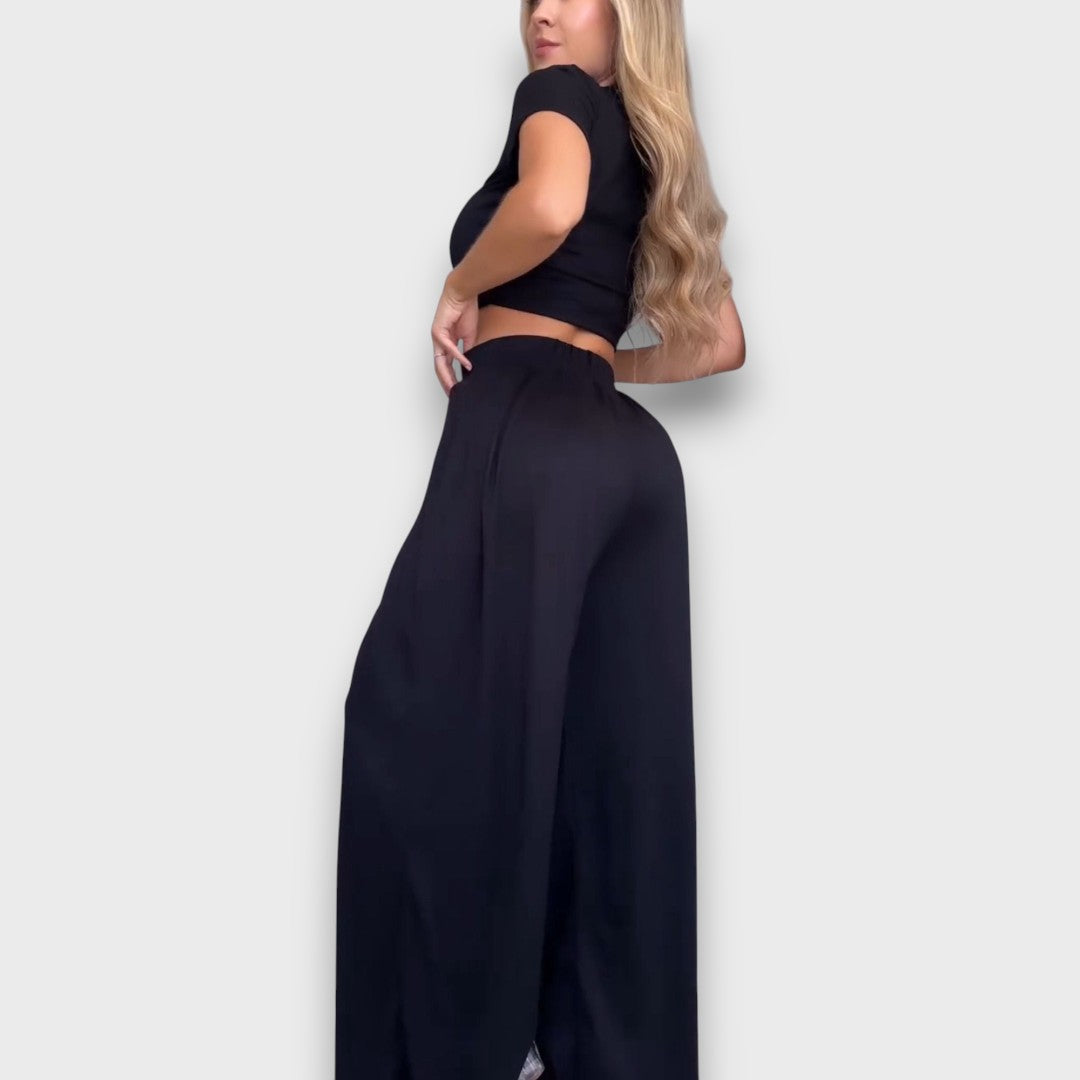 Andrea – Conjunto cómodo con top corto