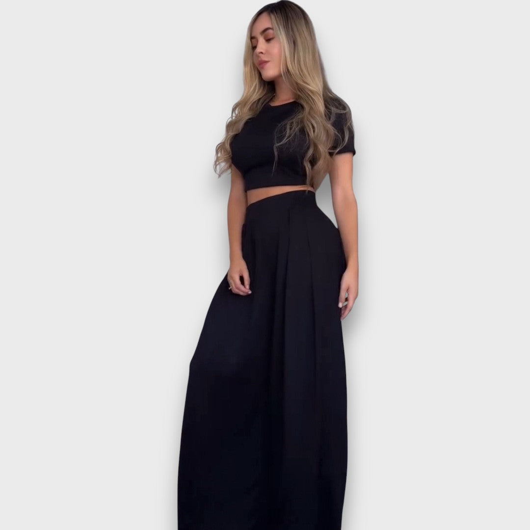 Andrea – Conjunto cómodo con top corto