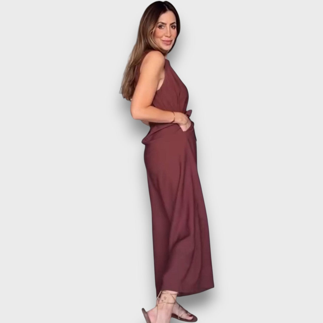 Dalia – Mono con cinturón en la cintura y pierna ancha