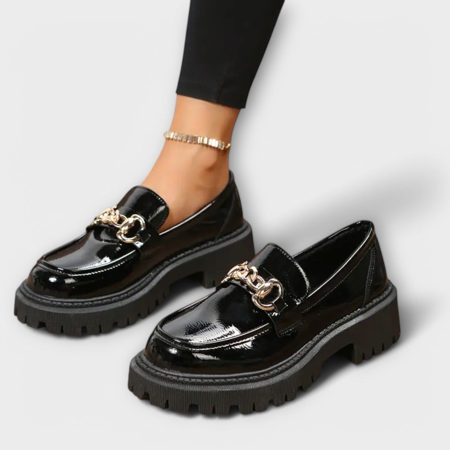 Botas de plataforma para mujeres con hebilla de cierre