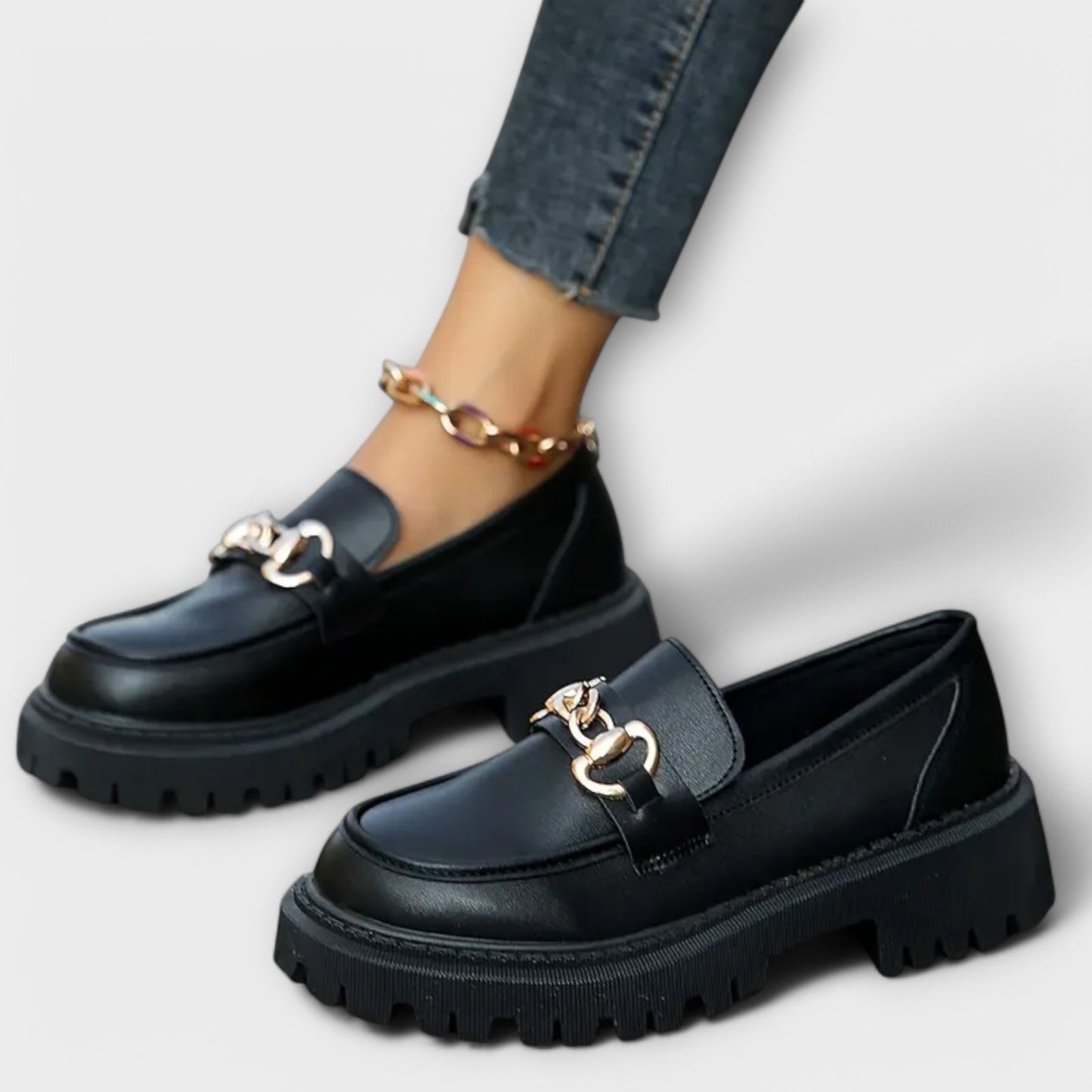 Botas de plataforma para mujeres con hebilla de cierre