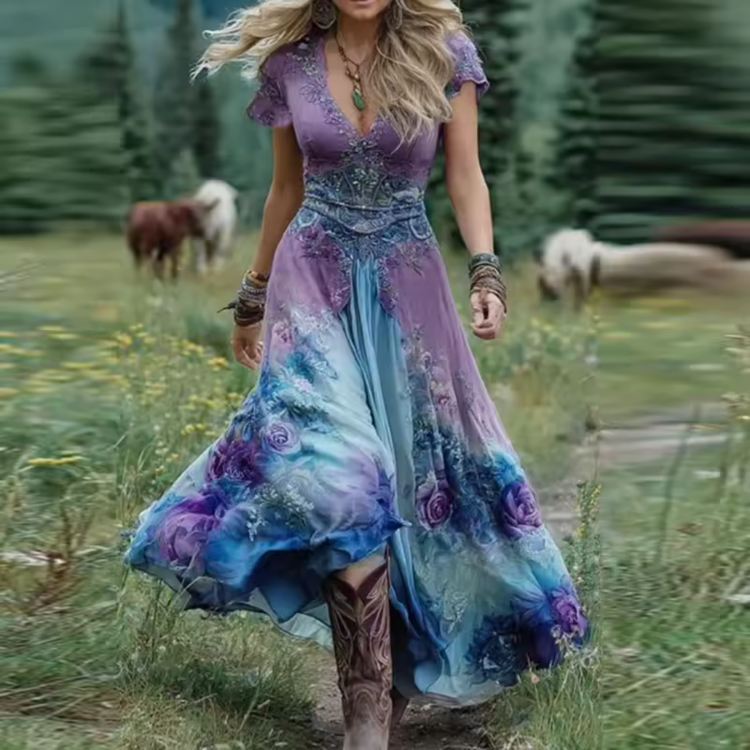 Celestine | Vestido floral a medida y fluido