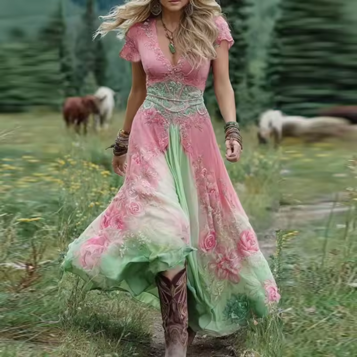 Celestine | Vestido floral a medida y fluido