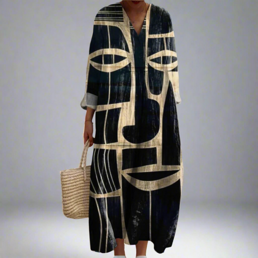 Lorena™ | Vestido midi artístico inspirado en tribus