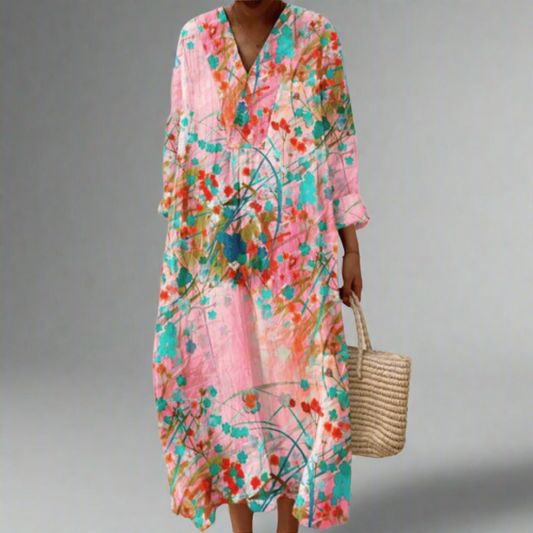 Lena™ | Vestido maxi floral suave
