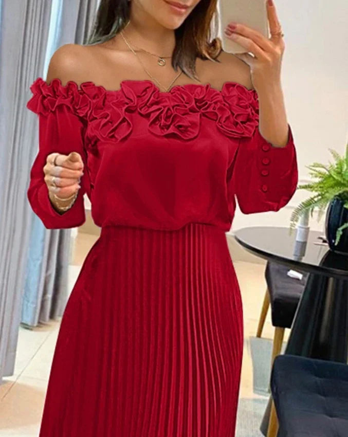 Aria - Espectacular Vestido Maxi Off Shoulder