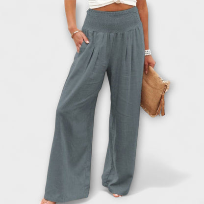 Pantalones de lino amplios y cómodos - Elegantes para cualquier evento