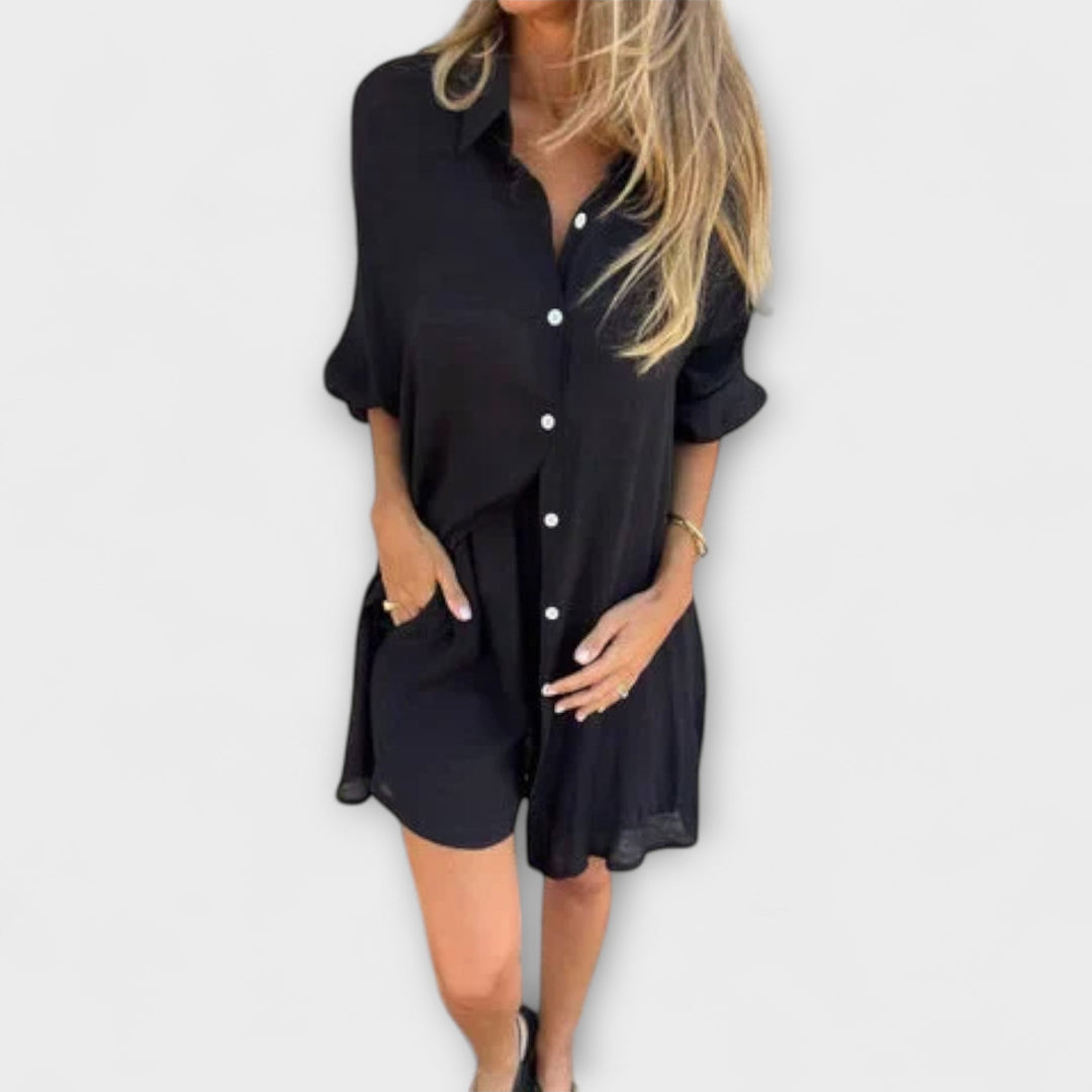 Serin – Conjunto de verano de dos piezas con camiseta oversized