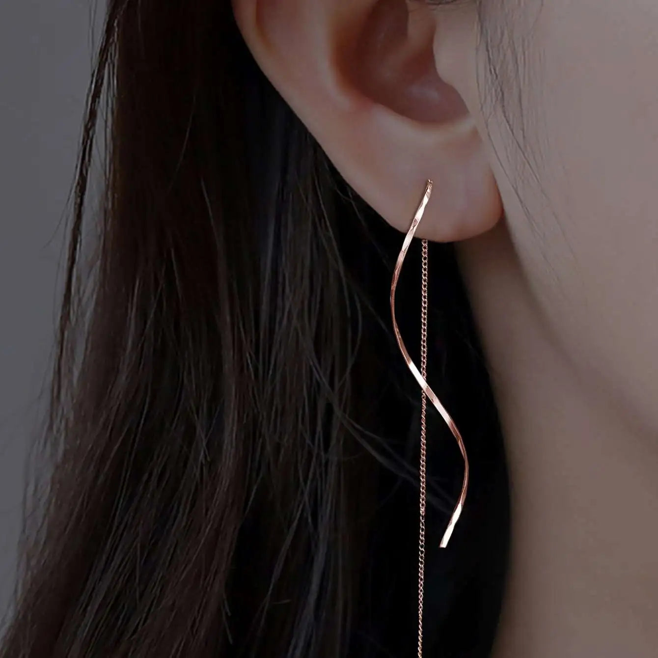 Pendientes largos con diseño único
