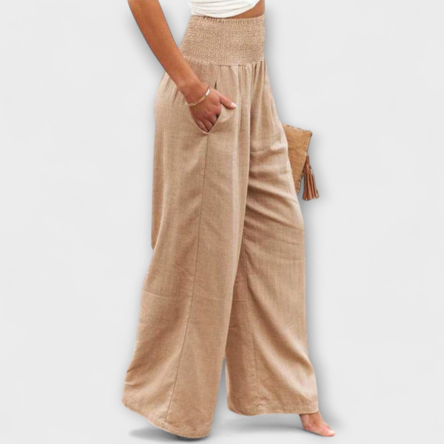 Pantalones de lino amplios y cómodos - Elegantes para cualquier evento