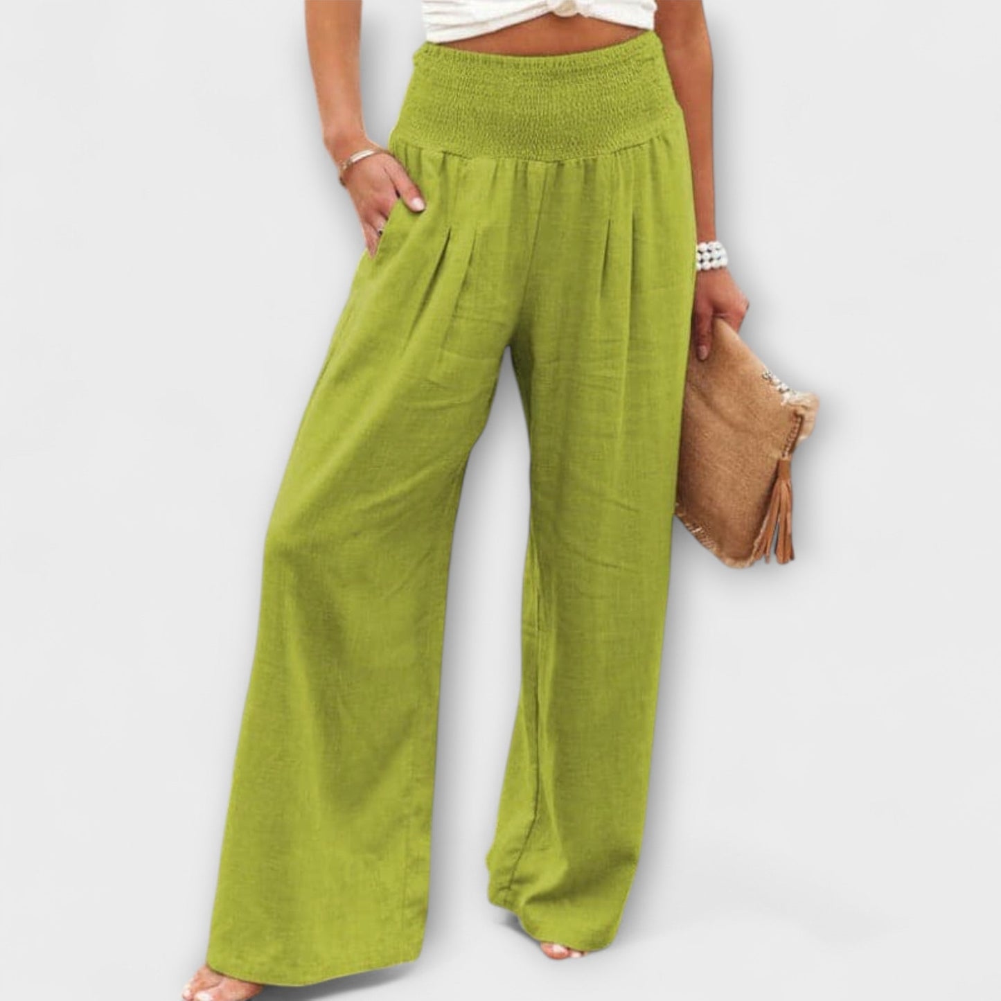 Pantalones de lino amplios y cómodos - Elegantes para cualquier evento