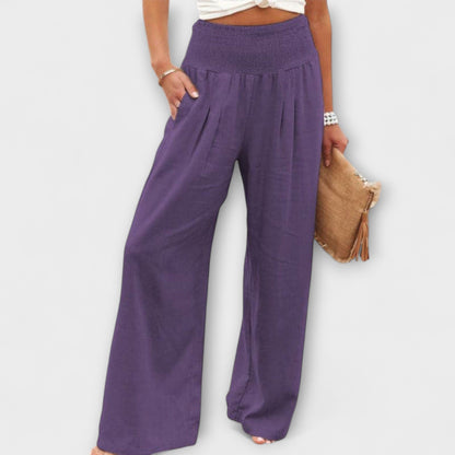 Pantalones de lino amplios y cómodos - Elegantes para cualquier evento