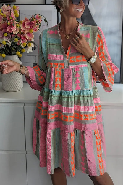 Julian – Vestido swing boho en capas