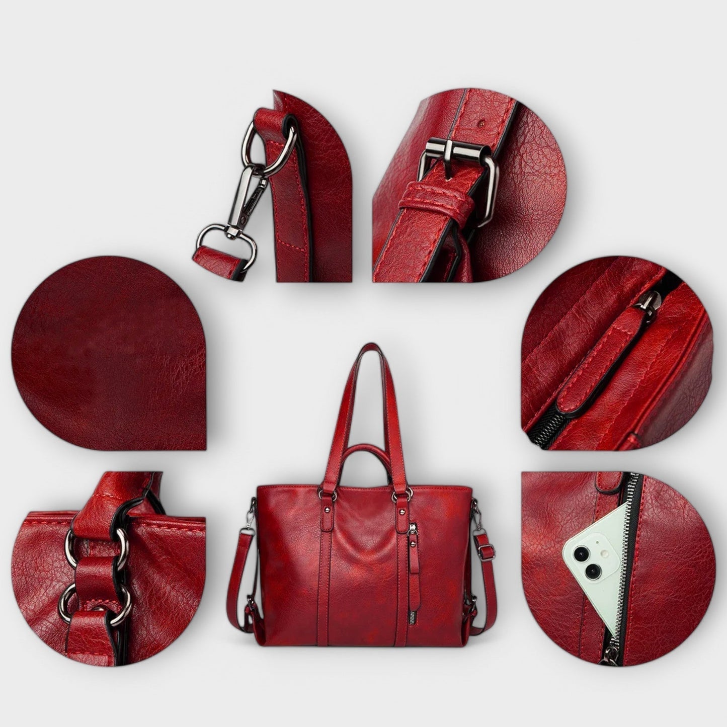 Bolso de cuero amplio Laura - bolso elegante y funcional