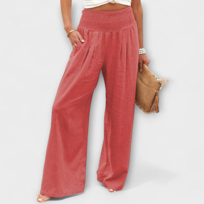 Pantalones de lino amplios y cómodos - Elegantes para cualquier evento