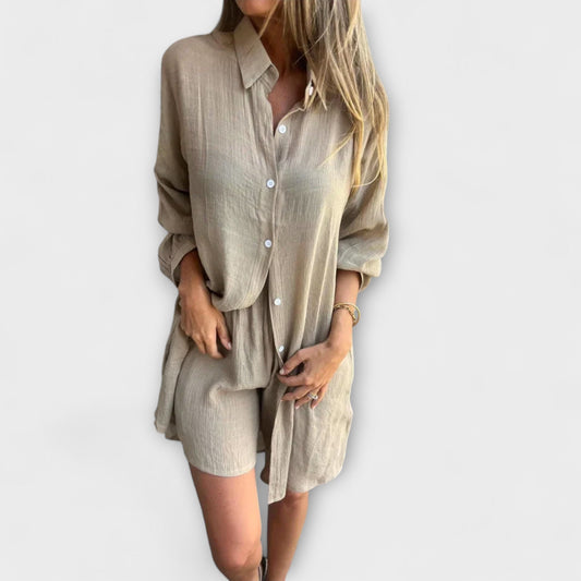 Serin – Conjunto de verano de dos piezas con camiseta oversized