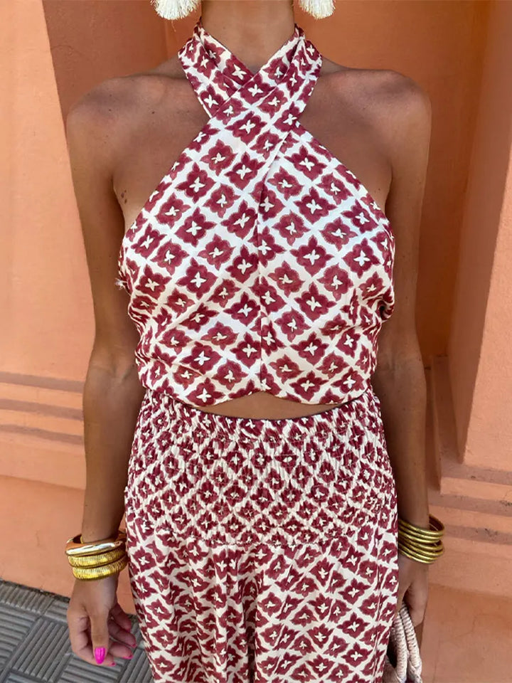 Miki - Vestido midi elegante con hombros al descubierto